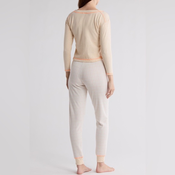 NWT Free People COZY Cream Pajama SET - Picture 2 of 3